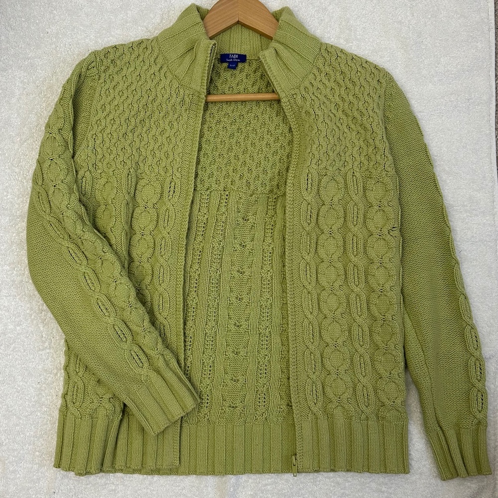 Green Knit Sweater with Zipper (SP)